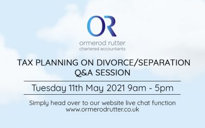 Tax planning on divorce/separation