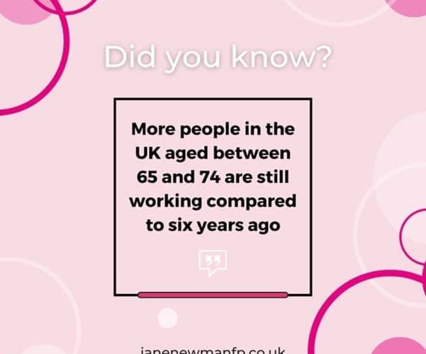MORE OVER-65s ARE STILL WORKING THAN SIX YEARS AGO