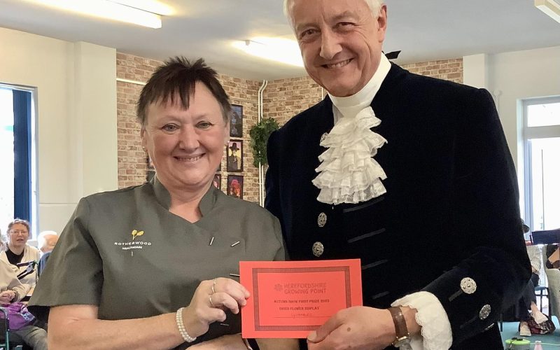Lynhales Hall Nursing Home Blooms Victorious at Herefordshire Growing Point Autumn Show