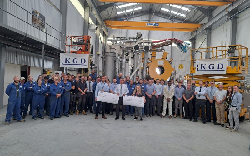 Midlands Air Ambulance Charity receives £13,000 donation from Hereford’s KGD Industrial Services